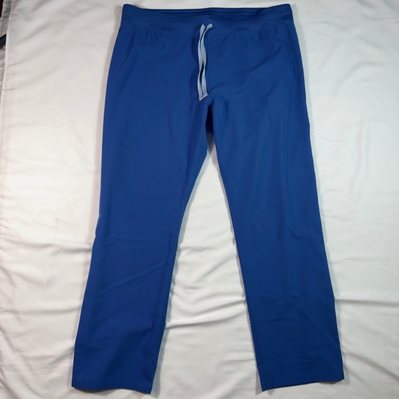 FIGS Technical Collection Woman's XL Blue Scrub Pants Drawstring Elastic Waist - Picture 1 of 8